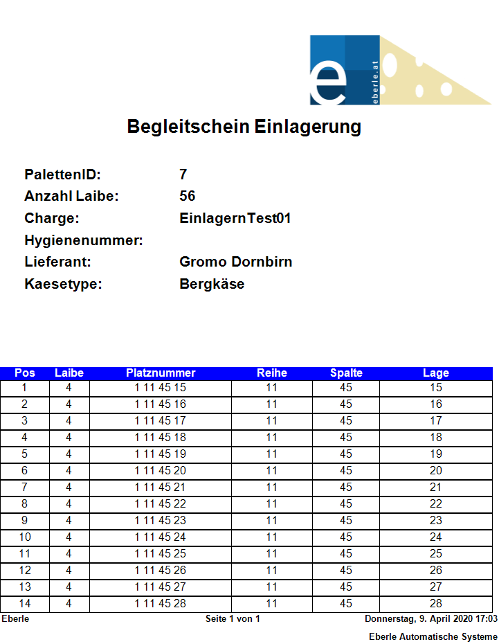 BegleitscheinEinlagerung