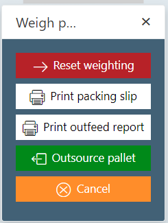 Retrieval Pallet Close Popup