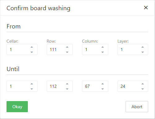 Confirm board washing
