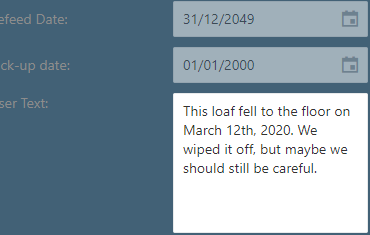 Row Display Detail Popup User Text