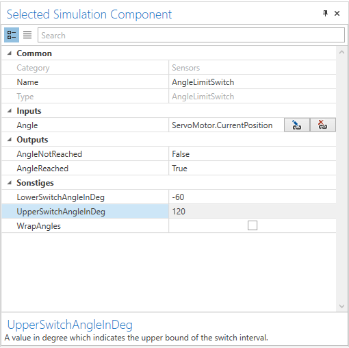 AngleLimitSwitch Example Properties