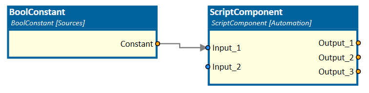 BoolConstant connected to ScriptComponent