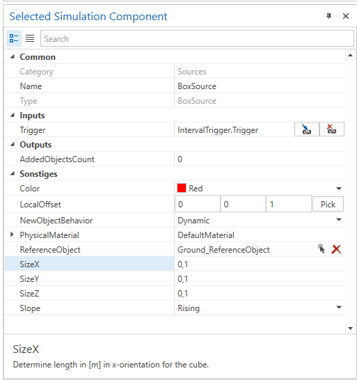 BoxSource Example Properties