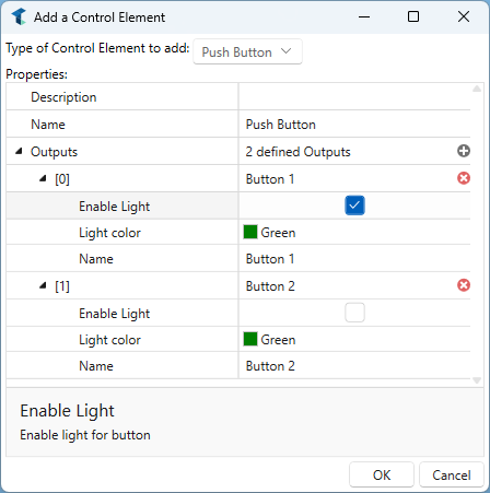 Control Panel Push Button Control