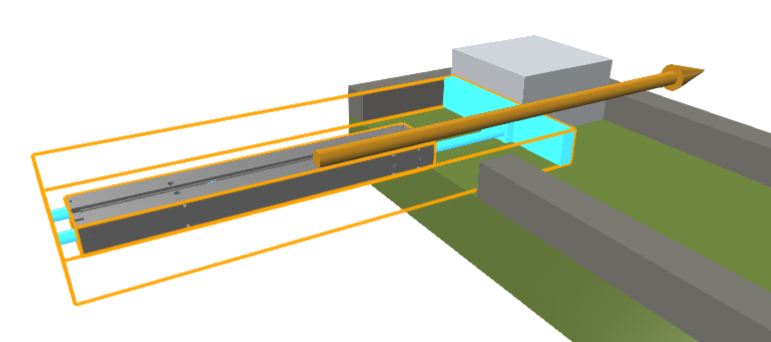 PistonRod as single object of a moving group