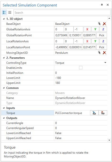 DynamicRotationMover Example Properties