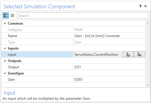 Gain Example Properties