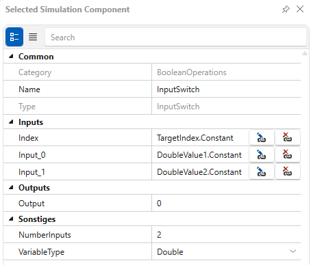 InputSwitch Example Properties