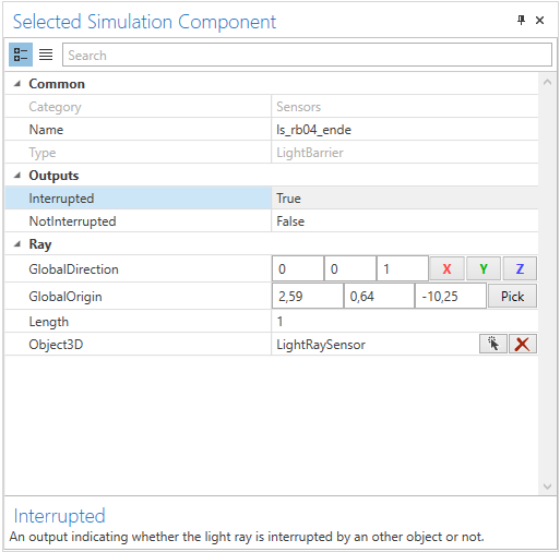 LightBarrier Example Properties