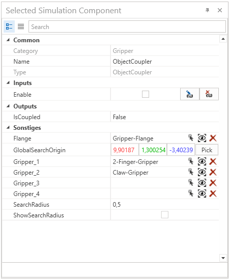 ObjectCoupler Properties