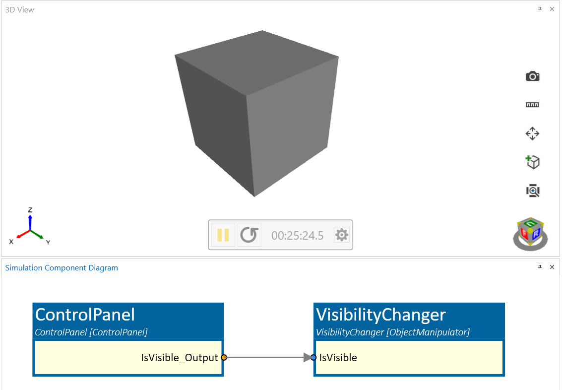 Switch connected to VisibilityChanger