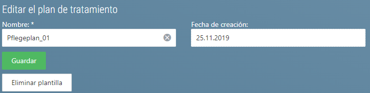 Nombre Plan modelo de tratamiento