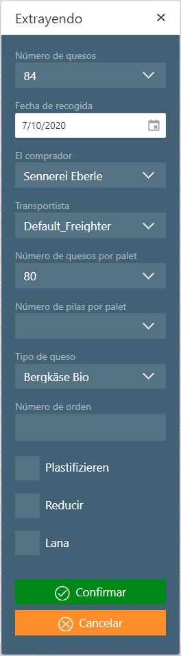 Vista de filas Desalmacenar