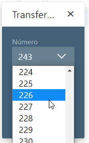 Resumen tabular del almacén Número de objetos